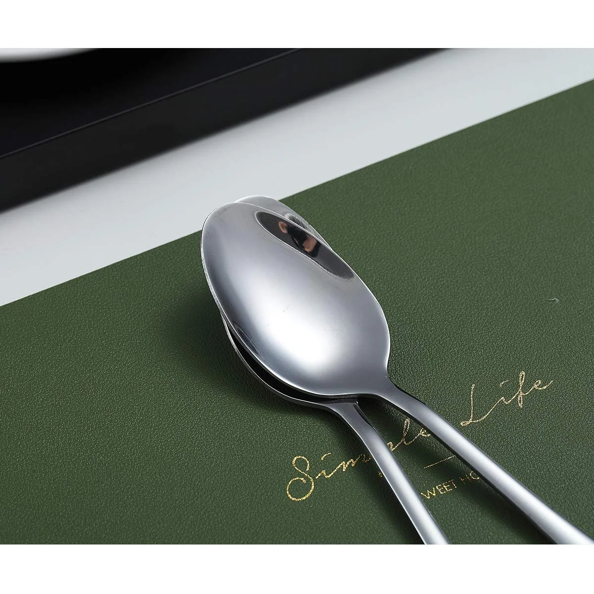 Ложка чайна Kyraton Сталь нержавіюча Золотий, набір 6 шт, фото №5