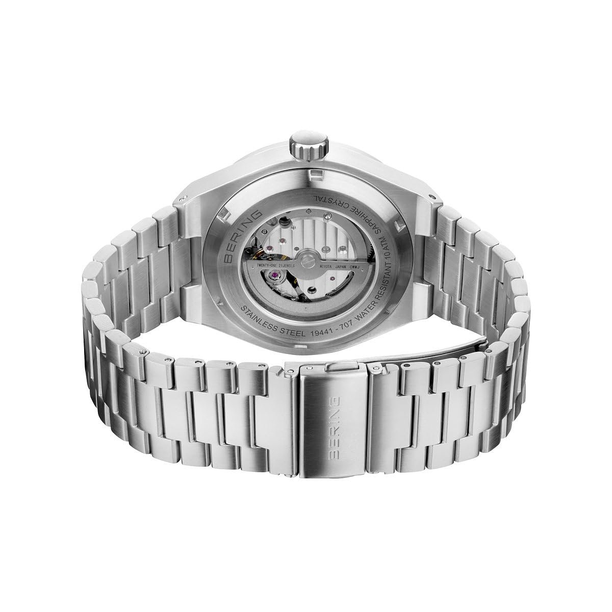 Мужские аналоговые автоматические часы BERING 19441-707, серебристый, Modern, фото №4
