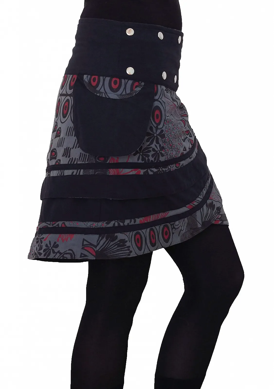 Спідниця-запаска жіноча Purewonder SK196, бавовняна з кишенею, фото №6