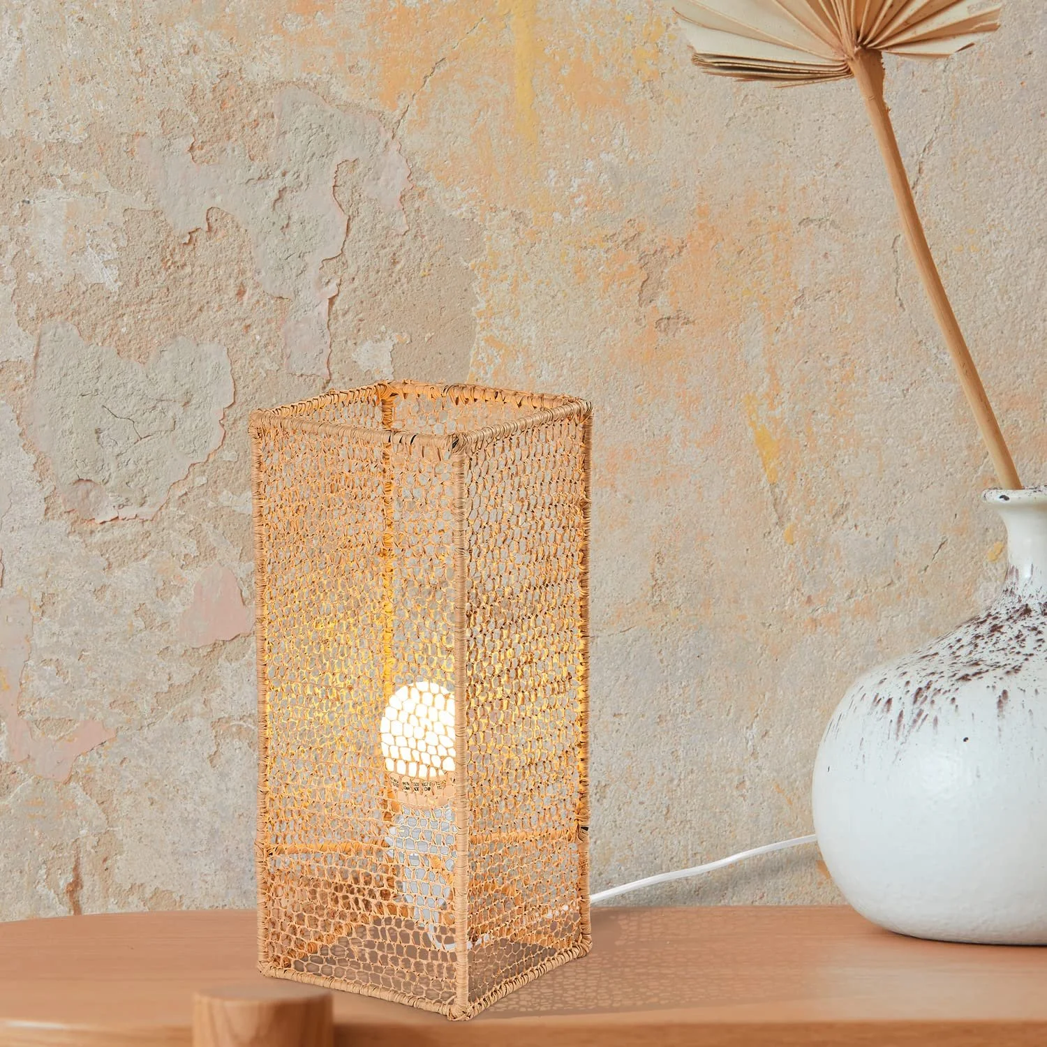 Настільна лампа Marrakech Ariana 30 см Рафія Бохо-стиль, фото №3