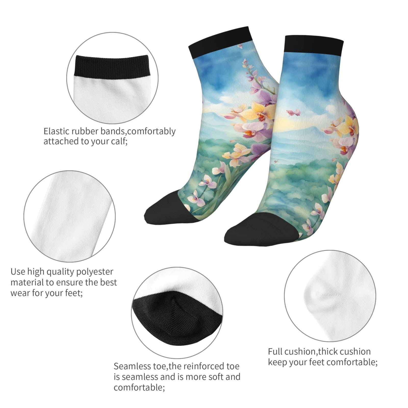 Шкарпетки Квітка Орхідея Метелик One Size, фото №6