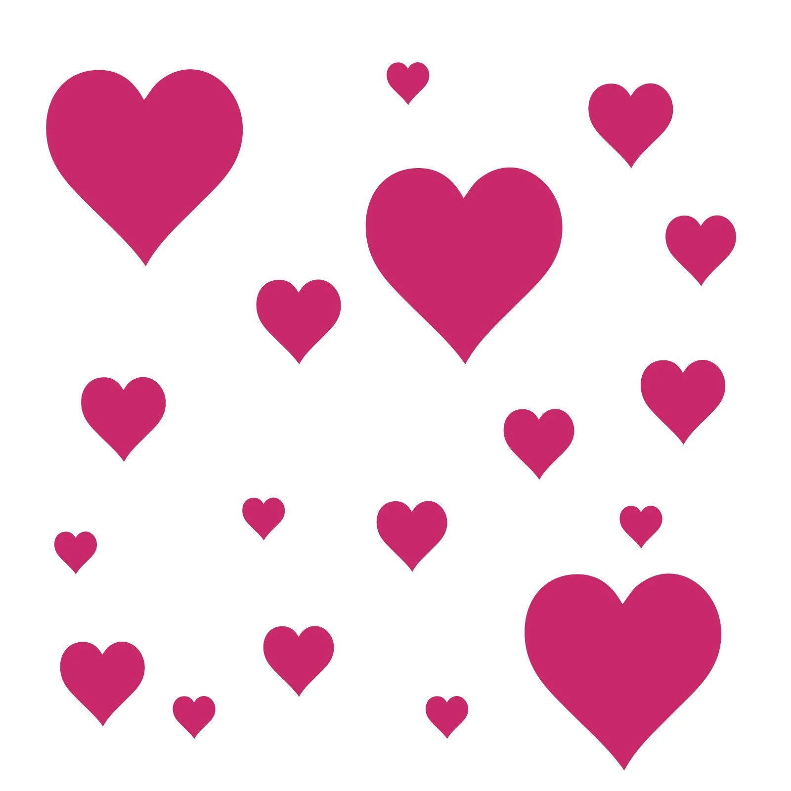 Наклейки Glue on 18 сердец Матовые/Глянцевые, фото №1