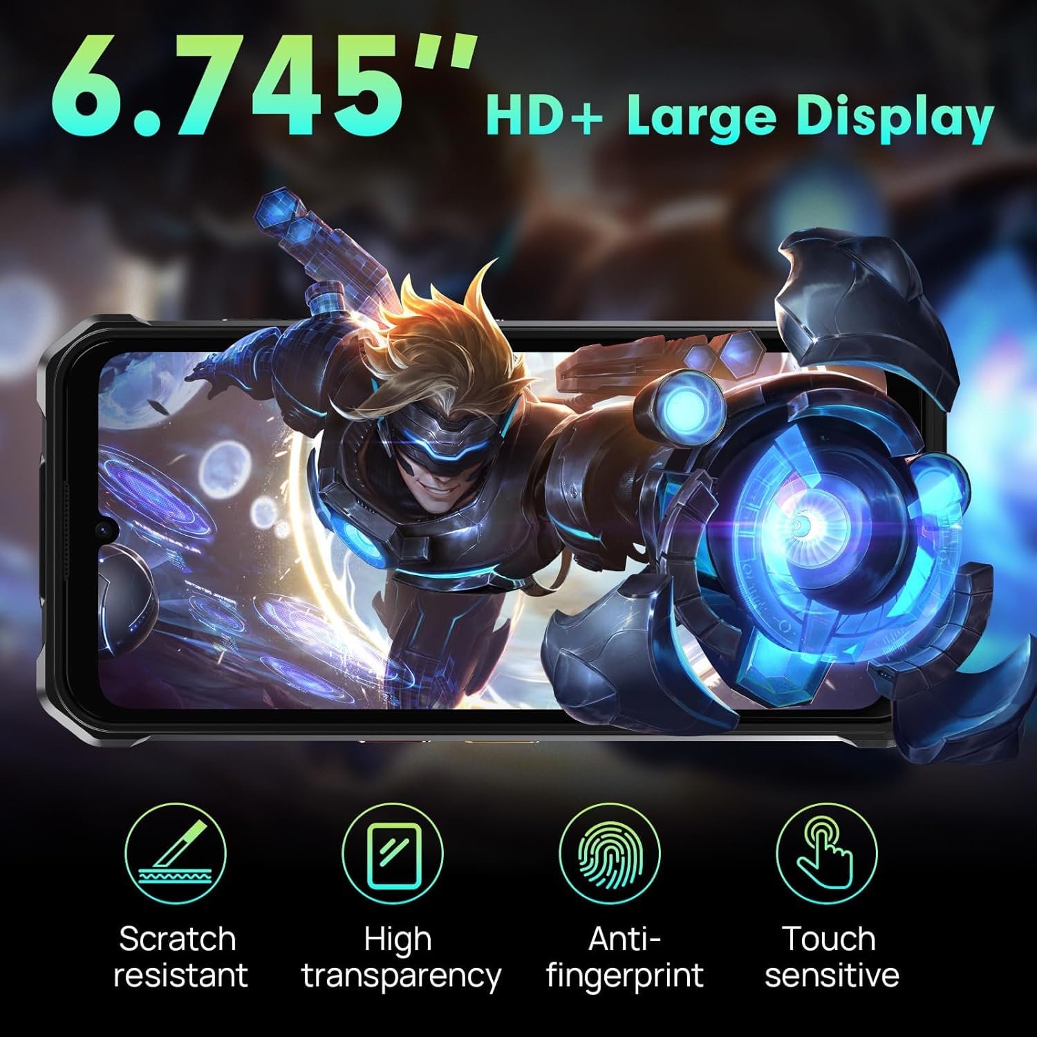 Смартфон FOSSiBOT F110L 12 + 128 GB 10000 mAh 50 MP 6.745 дюймов IP68, фото №9 Смартфон FOSSiBOT F110L 12 + 128 GB 10000 mAh 50 MP 6.745 дюймов IP68, фото №9