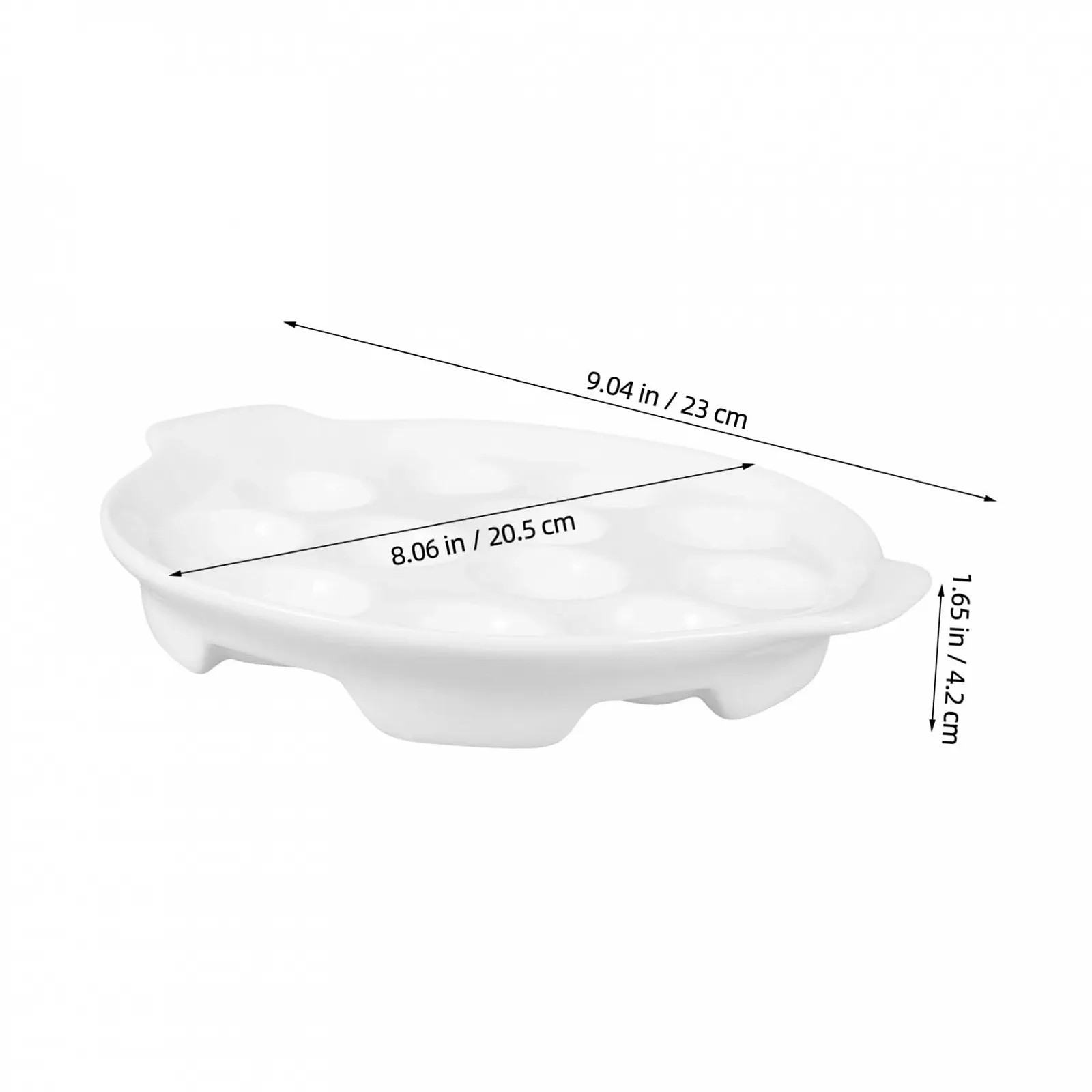 Форма для запекания улиток INOOMP Керамическая 12 отверстий С ручкой Белая, фото №2