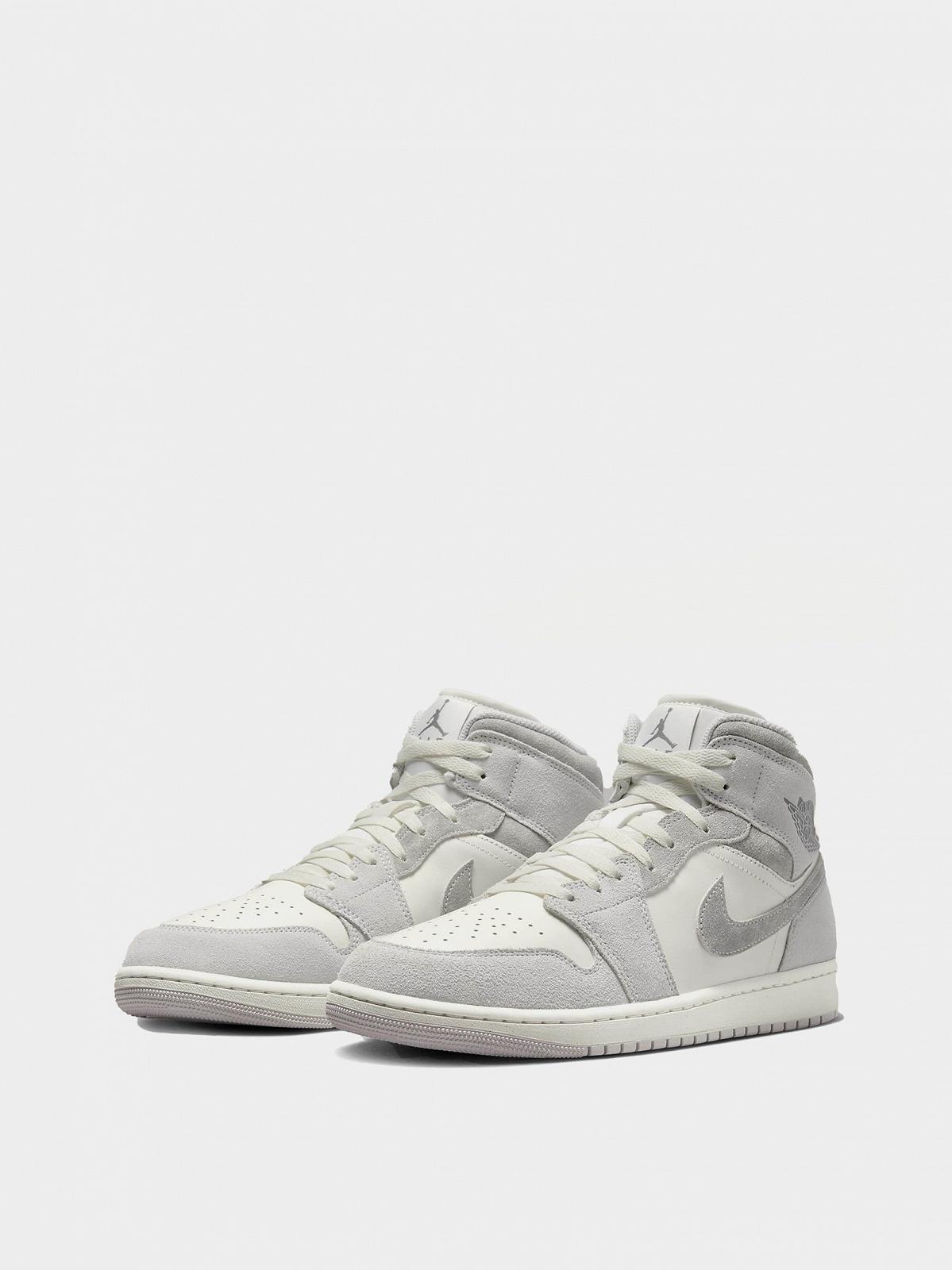 Кроссовки Air Jordan 1 Mid SE серые, размер 41, фото №4
