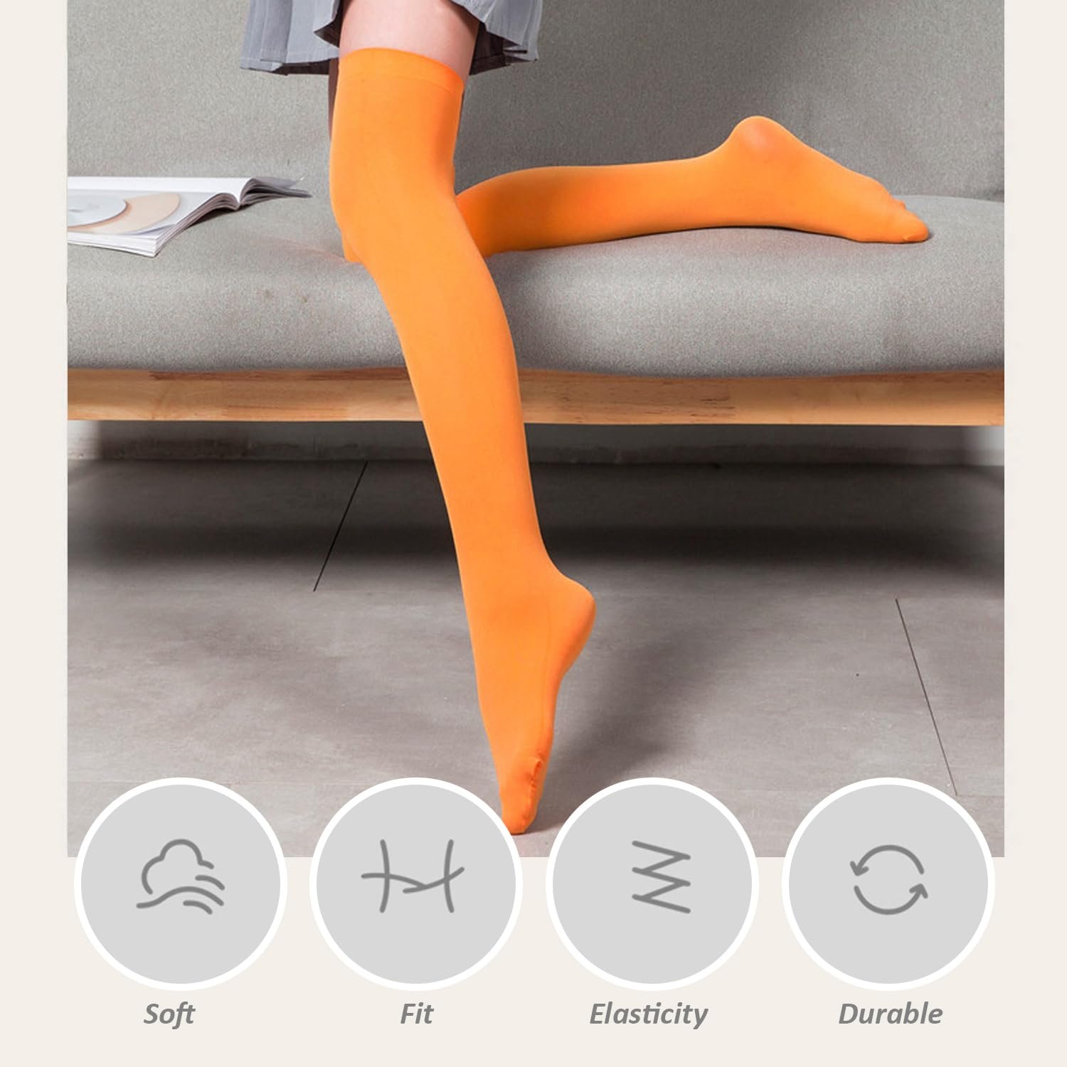 Жіночі шкарпетки гольфи, 1 пара, фото №4