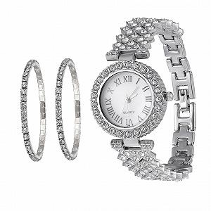 Женские часы Healvian Diamond-in в браслете, серебро - Фото 1