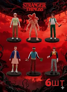 Набор фигурок Очень странные дела Одиннадцать Демогоргон Stranger Things Eleven Demogorgon 6 шт 11,5 см - Фото 1