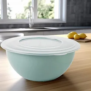 Набор мисок SUSTANIA 2 шт с крышкой 5 л 28 см зеленый synthetic.ua - Фото 1
