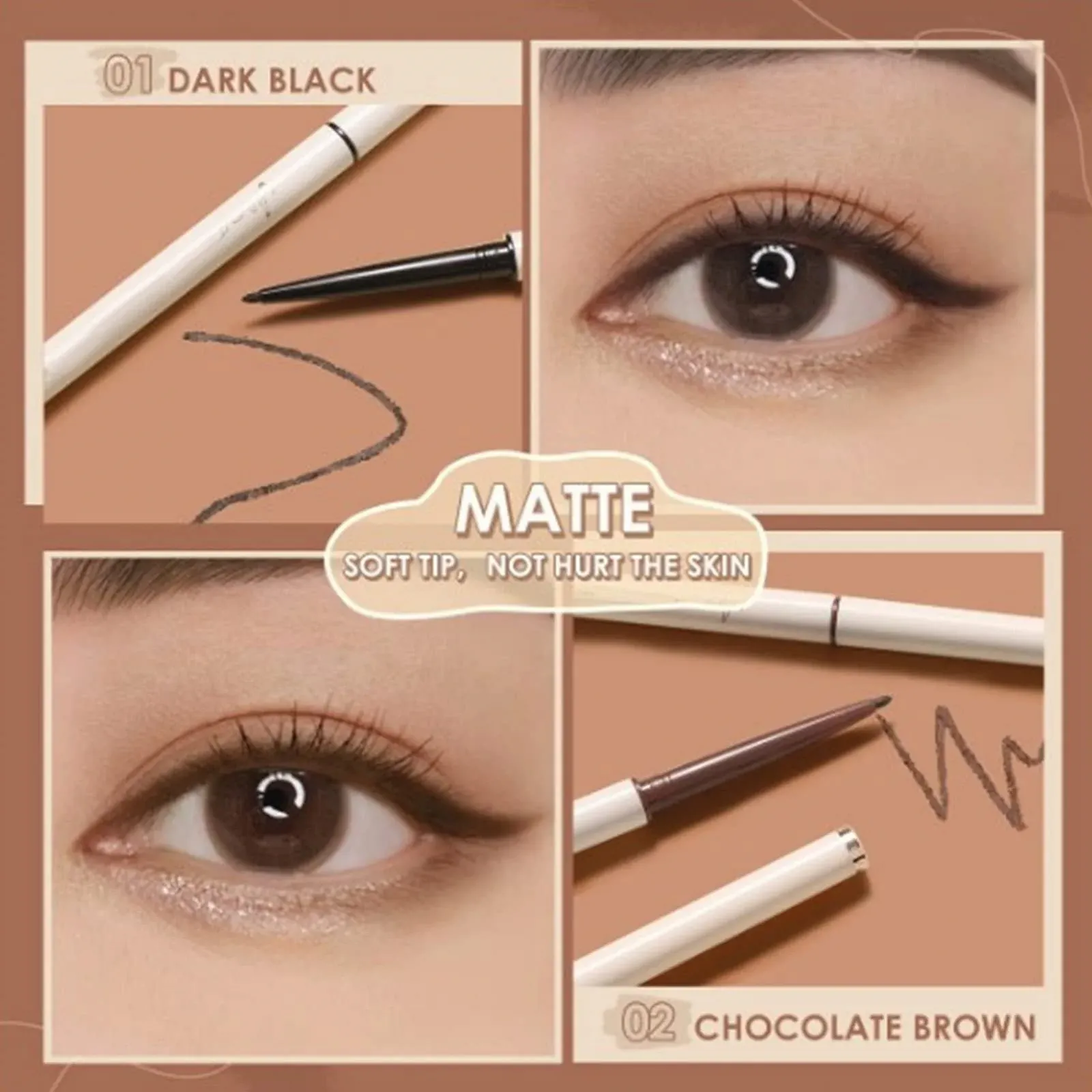 Підводка для очей Non Dizzy 1 g, швидковисихаюча, довготривала, високопігментована, фото №5 Підводка для очей Non Dizzy 1 g, швидковисихаюча, довготривала, високопігментована, фото №5