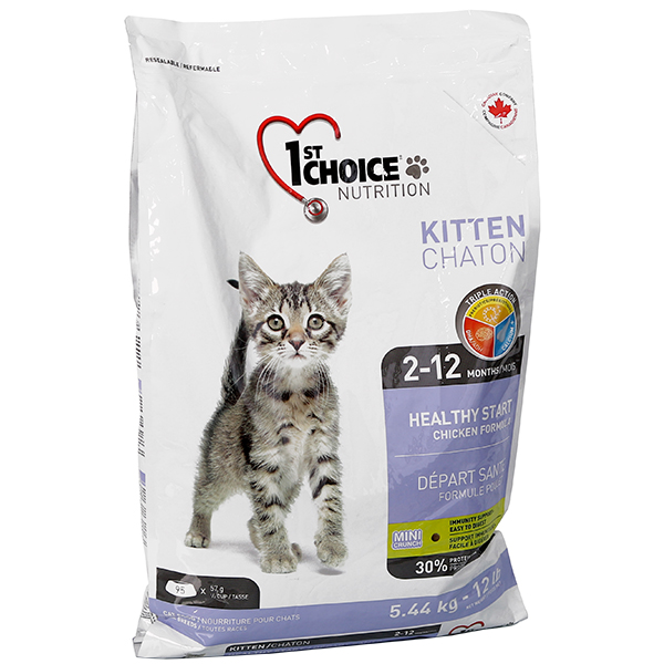 Сухий супер преміум корм для кішок 1st Choice Kitten Healthy Start куряча 5.44 кг 65672290050, фото №1