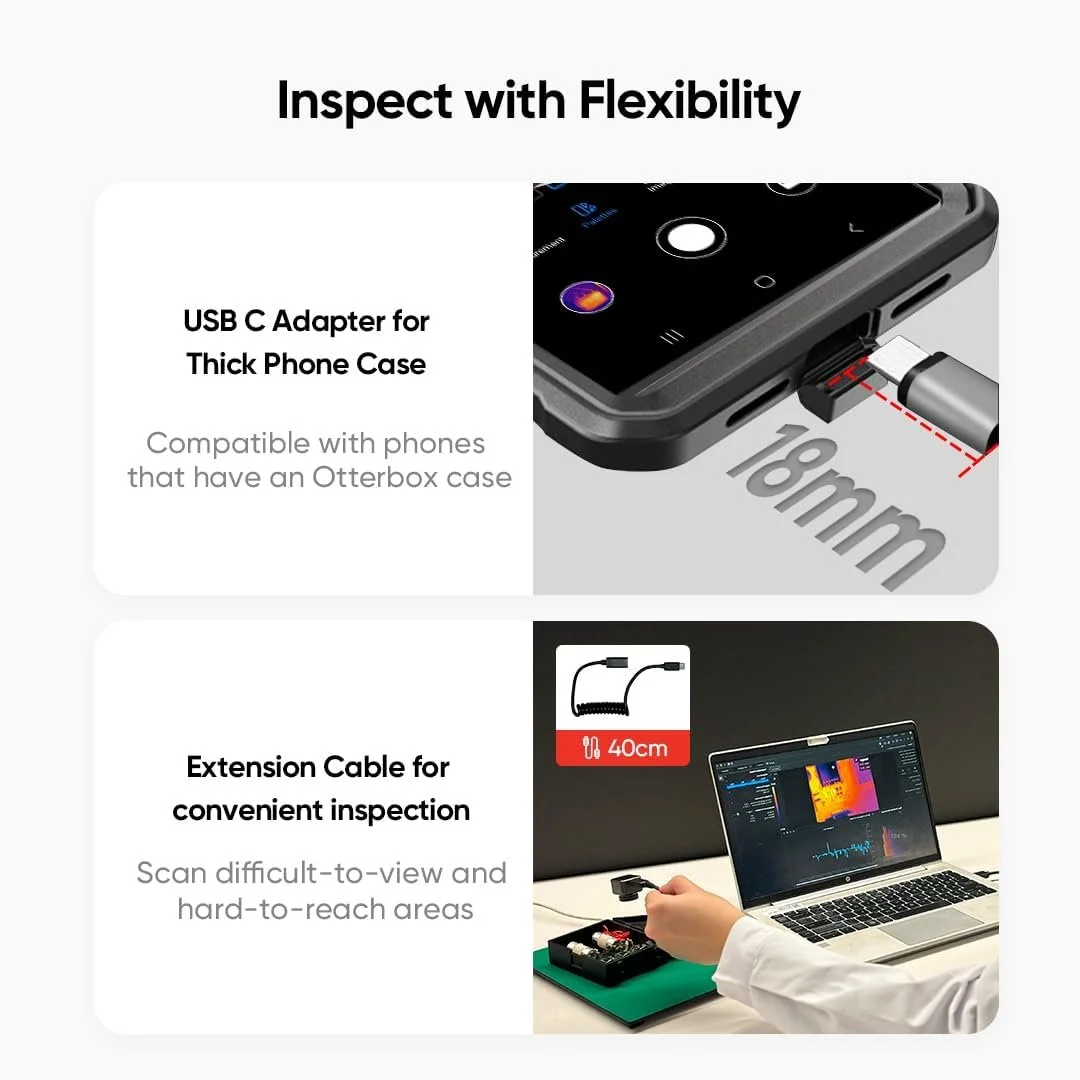 Тепловізійна камера HIKMICRO Mini2Plus 256 x 192 40mk 25Hz Чорний, фото №6