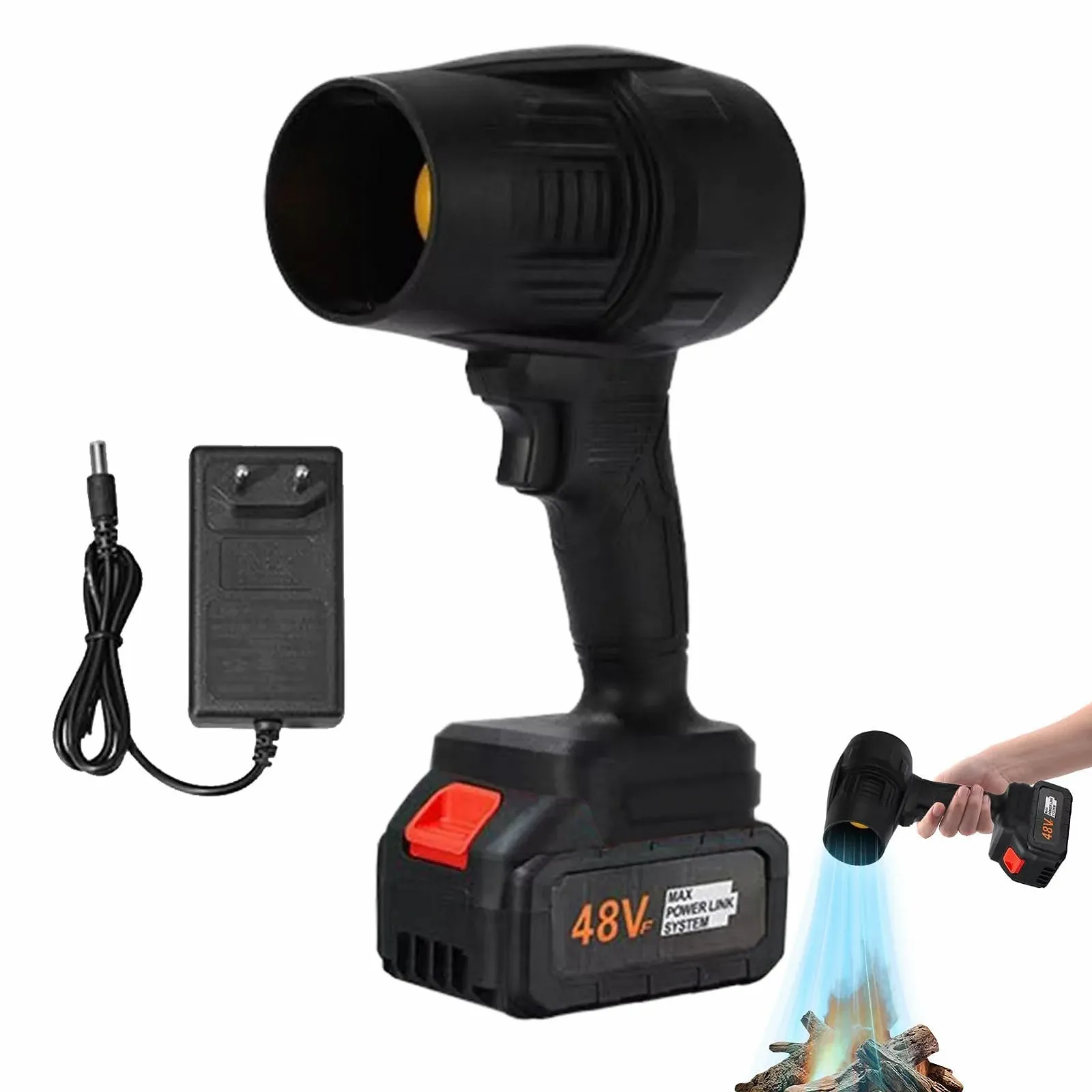 Акумуляторний повітродувка 5.9 x 12.2 x 2.95 дюймів 200 Mph, фото №8 Акумуляторний повітродувка 5.9 x 12.2 x 2.95 дюймів 200 Mph, фото №8