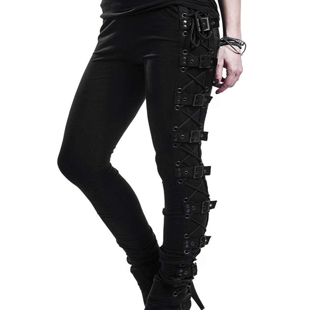 Punk Briskorry Gothic Punk Женские  Облегающие  Steampunk Леггинсы -трубы Повседневные, фото №2