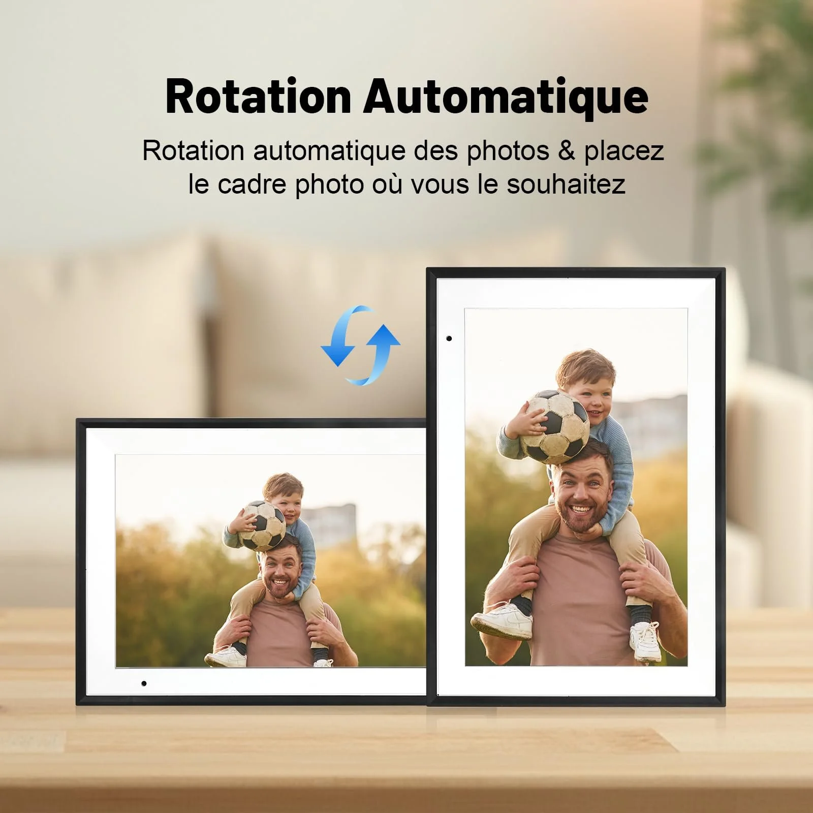 Цифровая фоторамка AEEZO WiFi 10.1 дюйма 1280 x 800 IPS HD Touchscreen 32 GB Automatic Rotation, фото №4