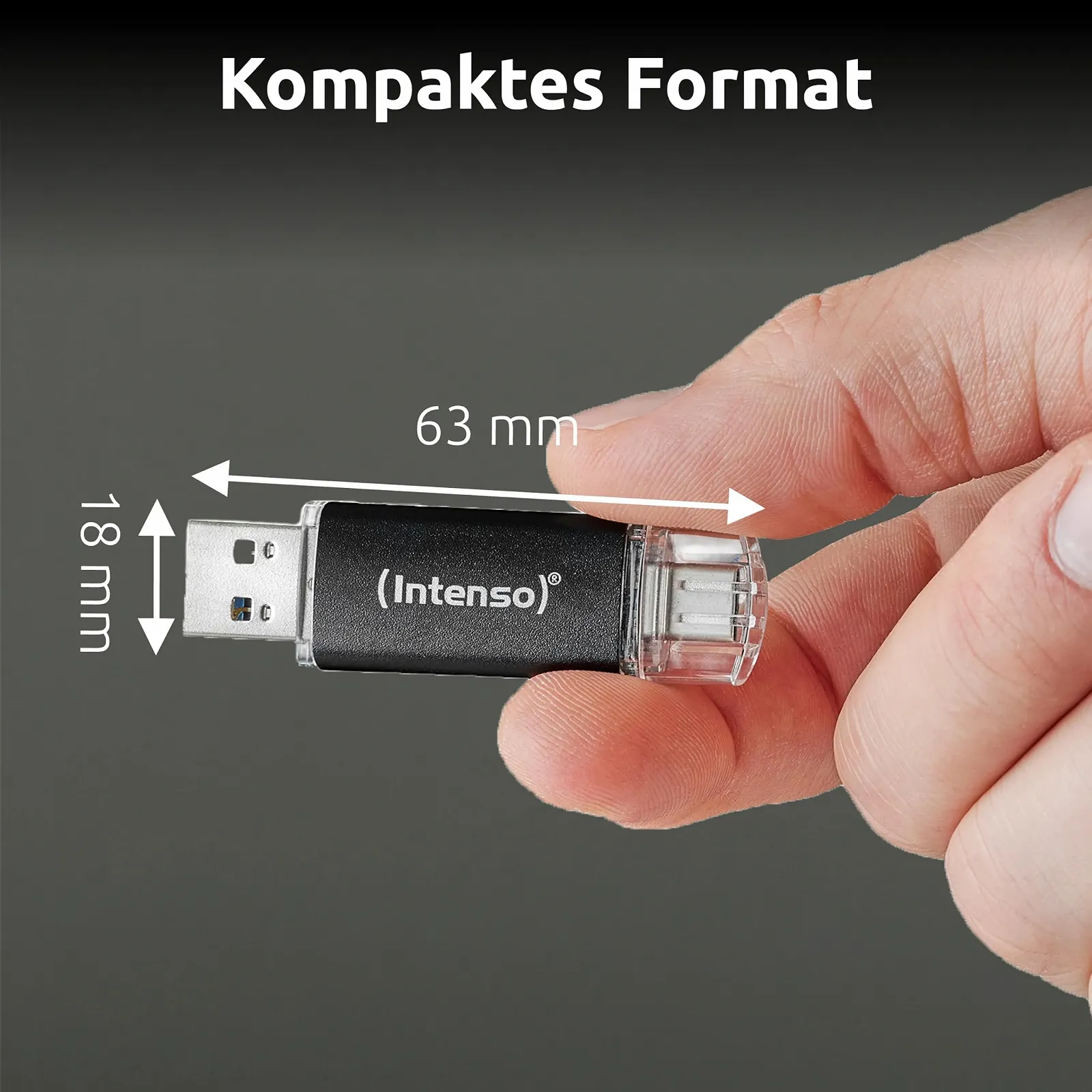 USB-флеш-накопичувач Intenso Twist Line 512 ГБ Dual USB 3.2 Gen 1x1 USB-C USB-A 70 МБ/с Антрацит, фото №8 USB-флеш-накопичувач Intenso Twist Line 512 ГБ Dual USB 3.2 Gen 1x1 USB-C USB-A 70 МБ/с Антрацит, фото №8