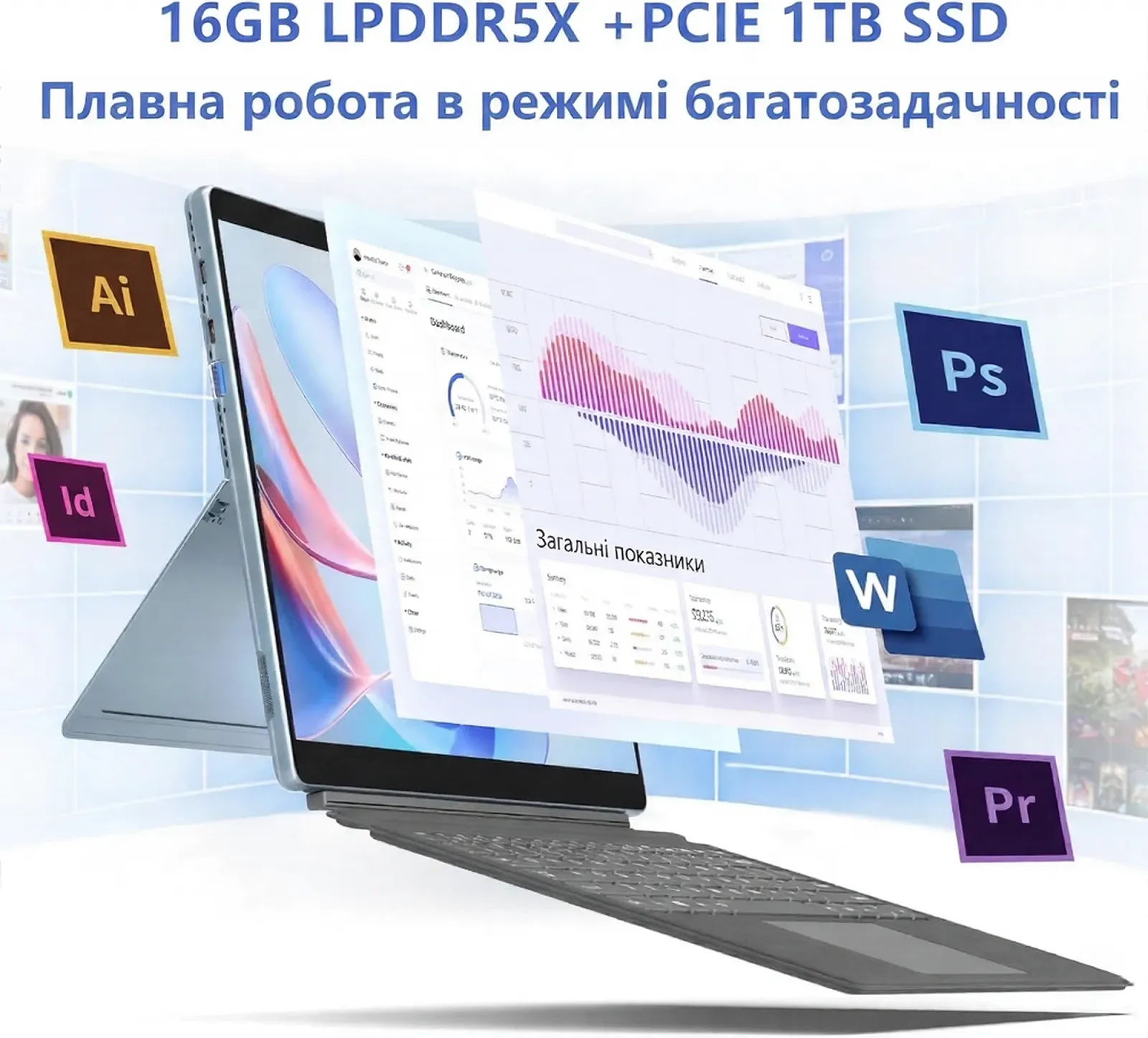 Ультрабук 13" KUU LeBook IV Intel Core i7-1265U RAM 16GB SSD 1TB Windows 11 Алюмінієвий корпус (UKR), фото №8