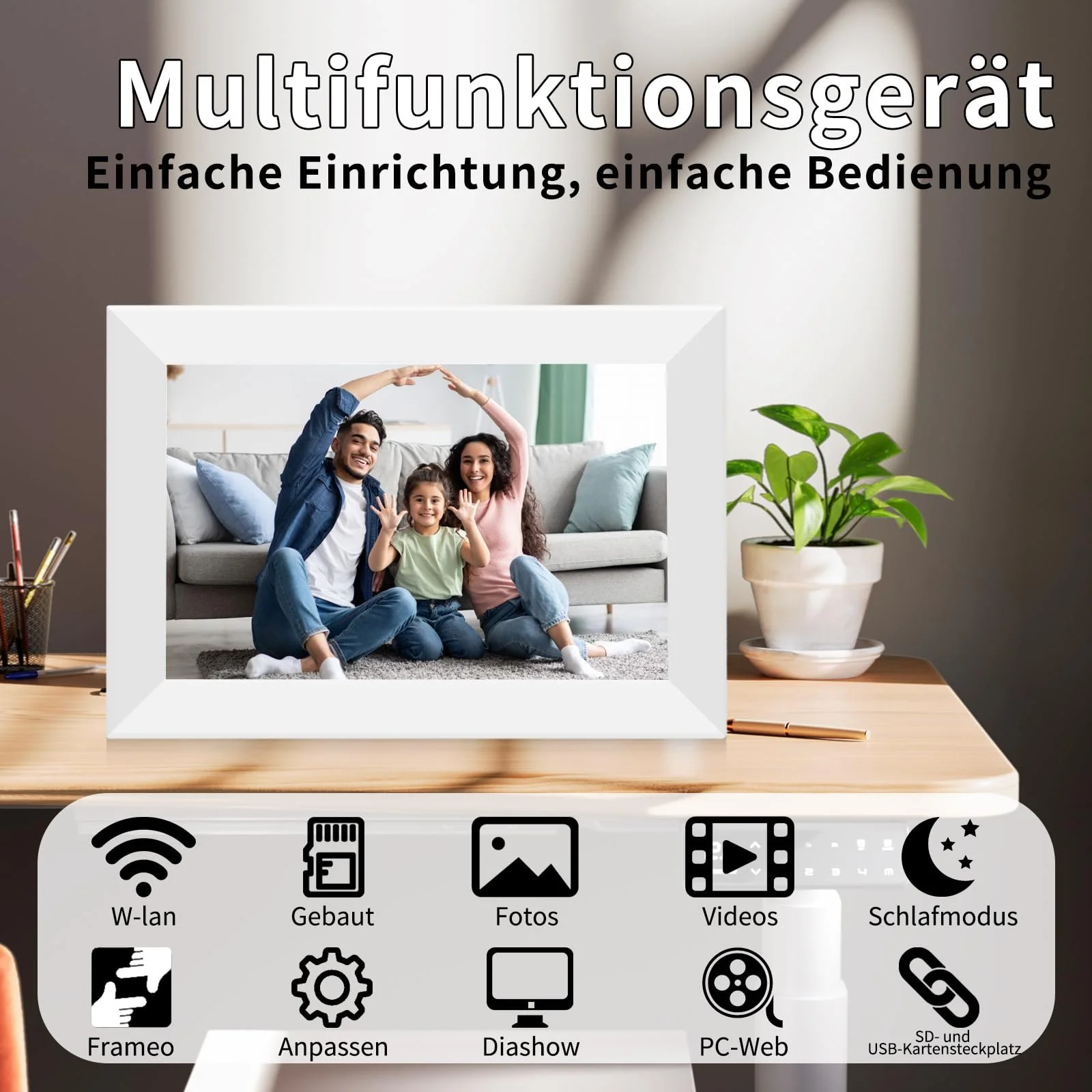 Цифровая фоторамка Frameo 10.1" WiFi 1280x800 IPS 32 ГБ Белый, фото №3