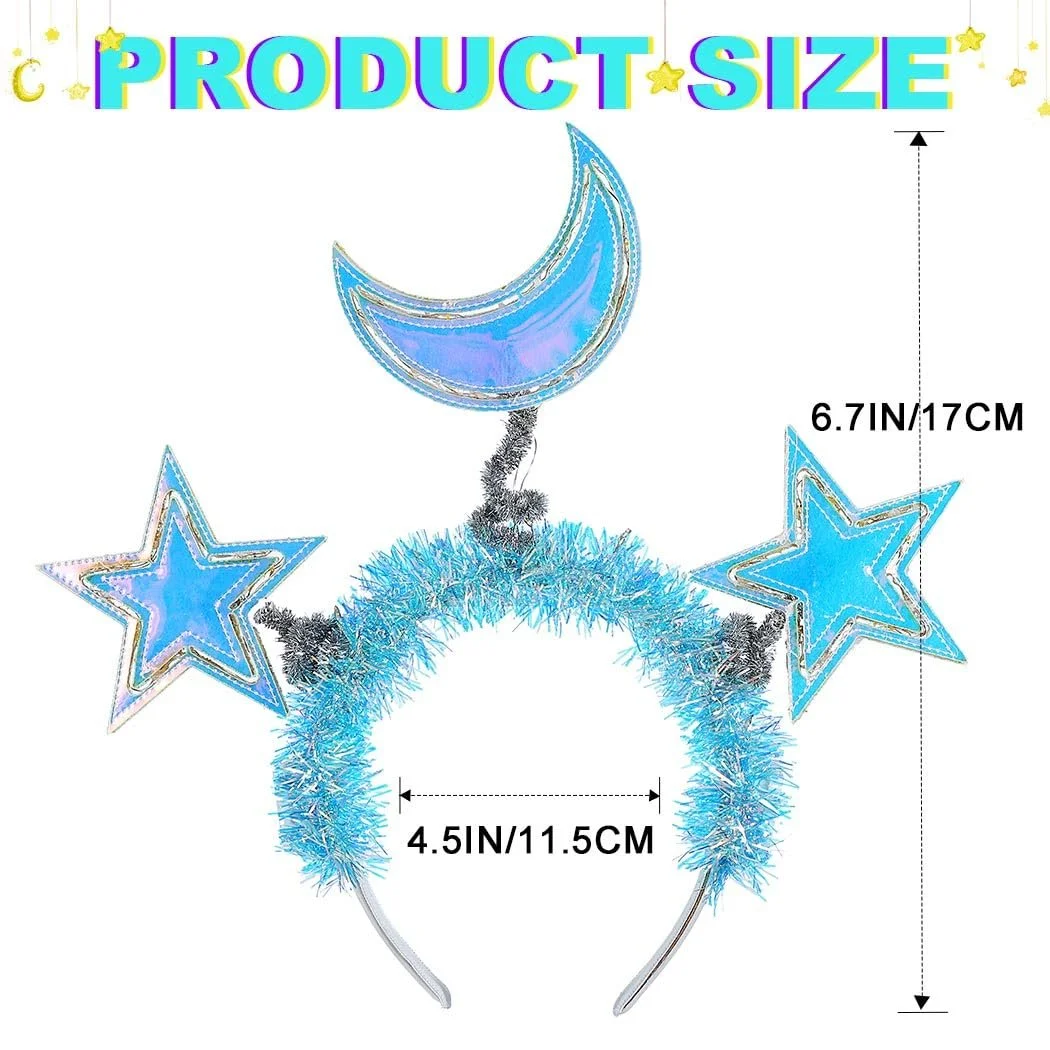 Обруч для волосся Сяюча зірка Блискучий Місяць зі світлодіодами, фото №6 Обруч для волосся Сяюча зірка Блискучий Місяць зі світлодіодами, фото №6