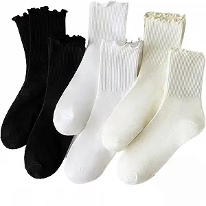 Шкарпетки YUNYU з оборками жіночі 6 пар, один розмір - Фото 1