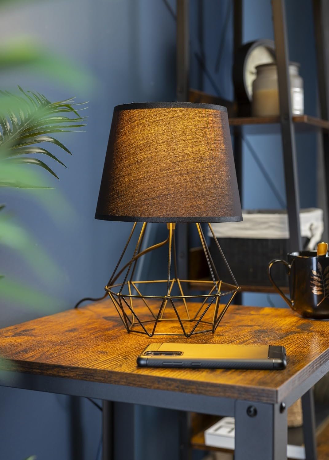 Настільна лампа 34 x 20 см Металева Чорний, фото №6