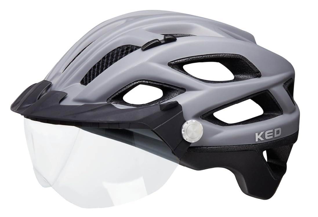 Шлем велосипедный KED Covis Lite Hybrid с защитными очками, козырьком, FIDLOCK для мужчин и женщин, фото №1