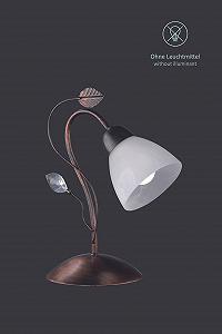 Настільна лампа Theresa Антична іржа Білий алебастровий скляний плафон 1 x E14 макс. 40 Вт Висота 32 см synthetic.ua - Фото 1