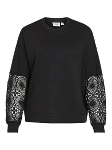 Рубашка с длинными рукавами Vila Viricta L/S Lace Sweat Top - Фото 1