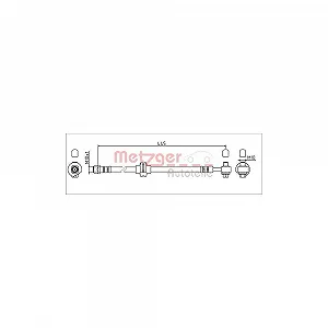 Гальмівний шланг METZGER 4111924 для OPEL GENERAL MOTORS, передній лівий - Фото 1