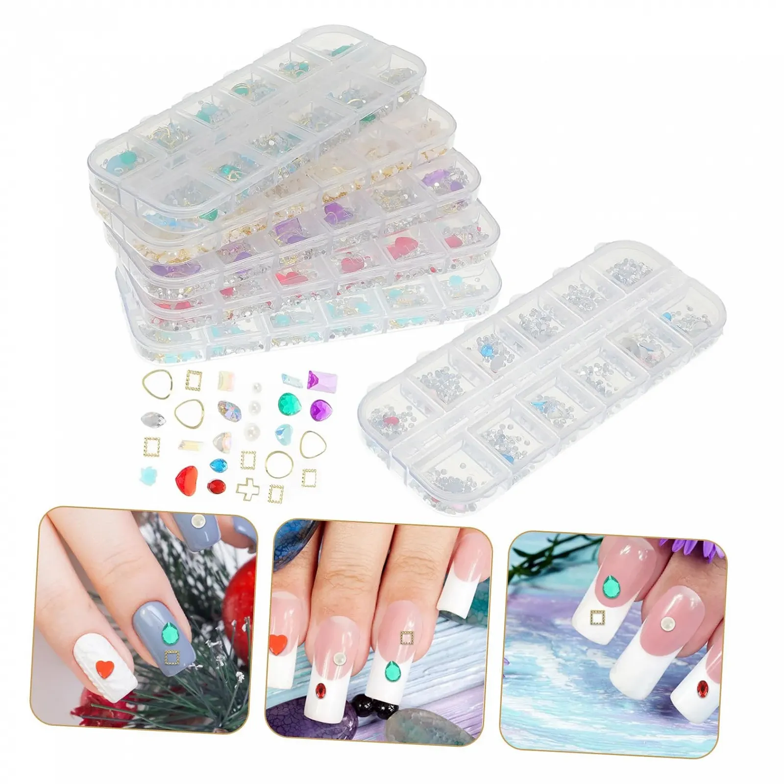 Инструменты для дизайна ногтей EXCEART 6 коробок Блестки Камни для ногтей Хрустальные самоцветы Золотые заклепки для ногтей Подвеска Бисер для ногтей Металлические украшения Амулет 3D стразы, фото №7 Инструменты для дизайна ногтей EXCEART 6 коробок Блестки Камни для ногтей Хрустальные самоцветы Золотые заклепки для ногтей Подвеска Бисер для ногтей Металлические украшения Амулет 3D стразы, фото №7