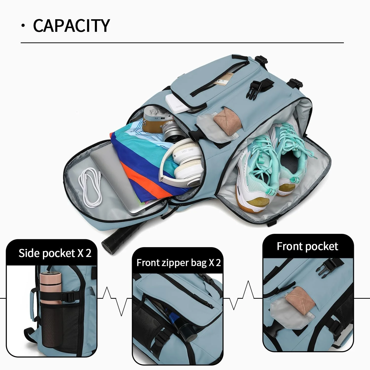 Рюкзак-сумка Kalesi Gym Duffle 4-Way Waterproof Shoe Compartment, фото №6