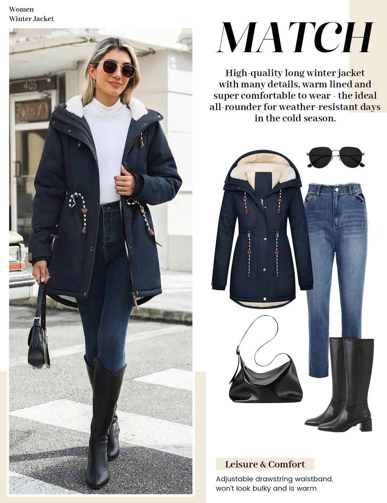 Жіноча зимова куртка TOMEEK, фото №6