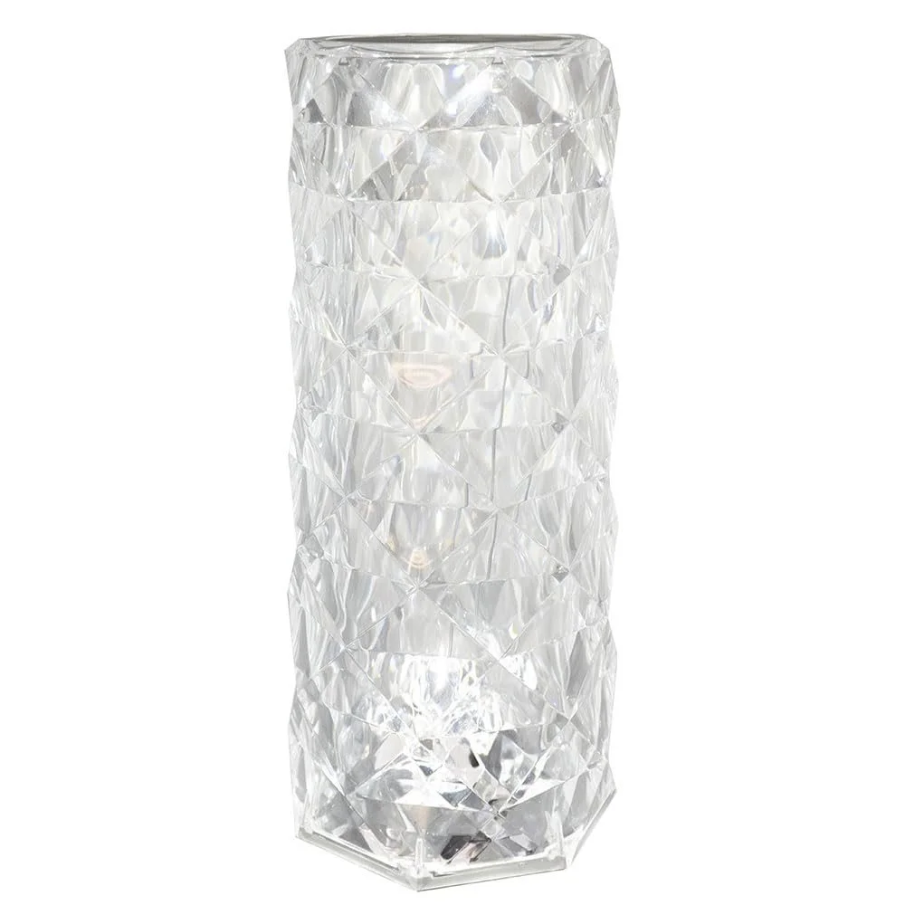 Настольная лампа GLOBO LIGHTING LED Dimmable Crystals USB 21 см Silver-Clear, фото №1