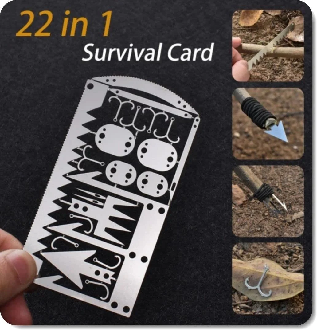 Набір для виживання Мультитул 22 в 1 для кемпінгу/бушкрафту/походів/полювання/пригод на відкритому повітрі (риболовля), фото №3