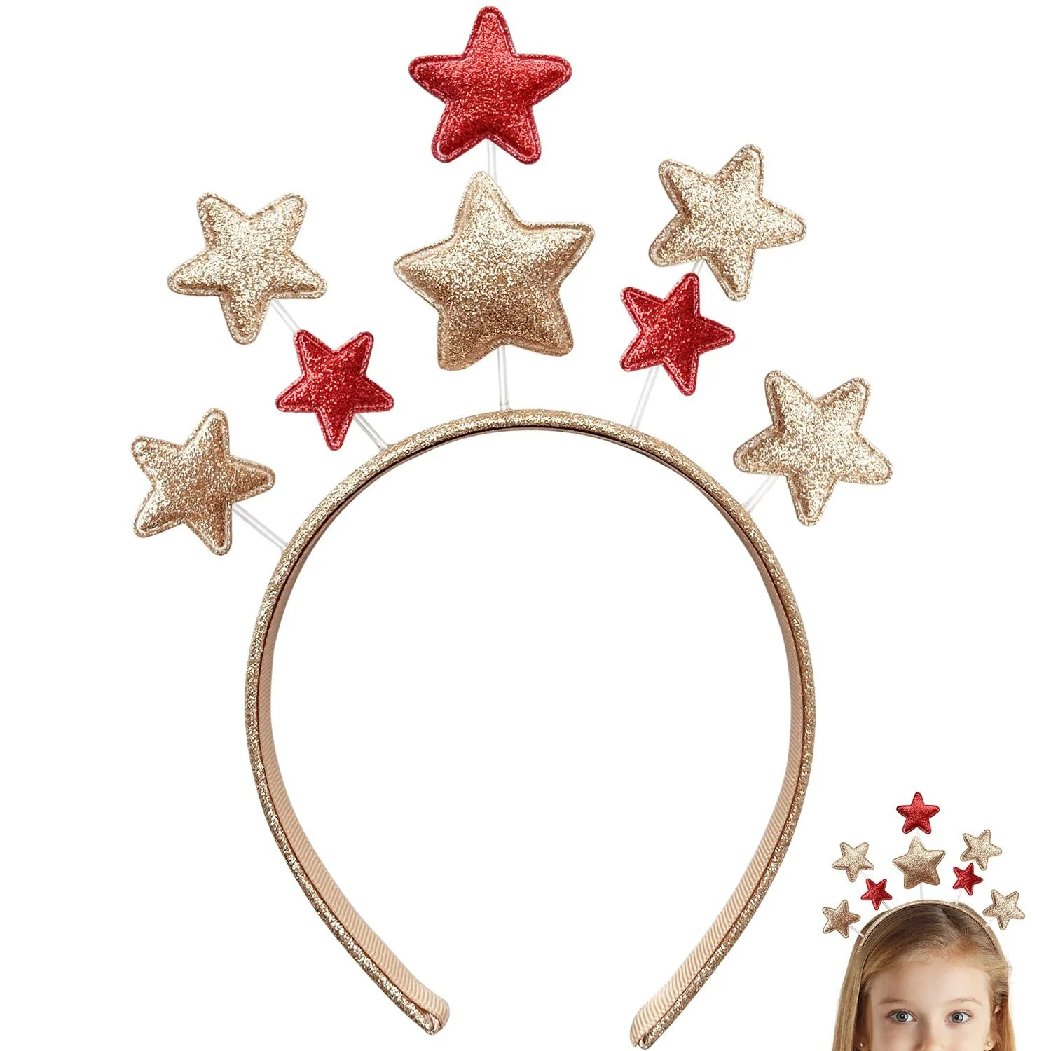 Обруч Звезды Блестки, фото №1