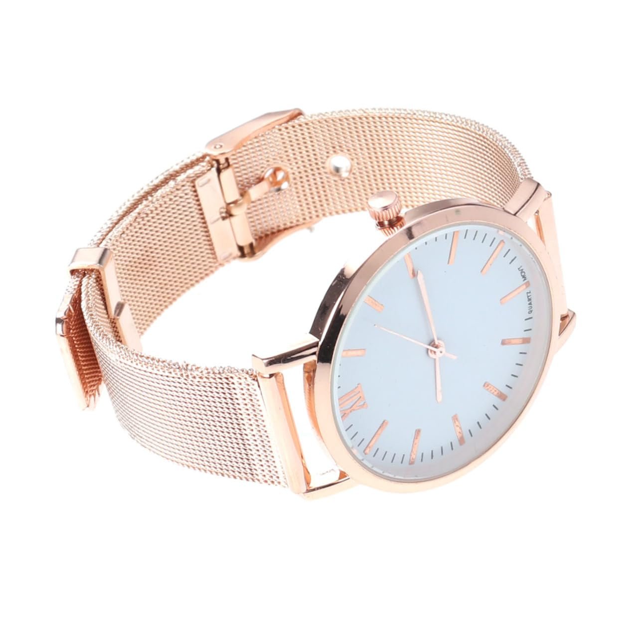 Кварцевые наручные часы OATIPHO Мода Сетчатый ремешок Кварцевые часы Сплав Сетчатые часы Часы с сетчатым ремнем, Розовое золото, фото №1