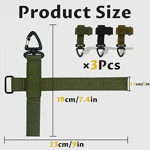 Кліпса для рукавичок MultiValue, Набір 3 шт, регульована, нейлон, багатофункціональна тасьма, підвісна пряжка для походів, кемпінгу, аксесуари для рукавичок synthetic.ua - Фото 1