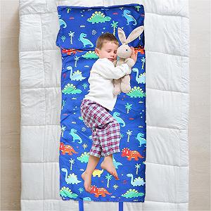 Коврик Toddler Nap Mat с подушкой и одеялом 47.24 x 19.69 дюймов Портативный детский спальный мешок с нескользящим термальным покрытием с ручкой и складной для дошкольников synthetic.ua - Фото 1
