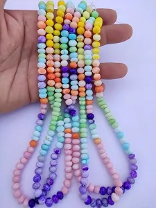 Бусины из натурального опала, рондель, гладкие, 7-8 мм, нить длиной 33 см ожерелья, браслета - Фото 1