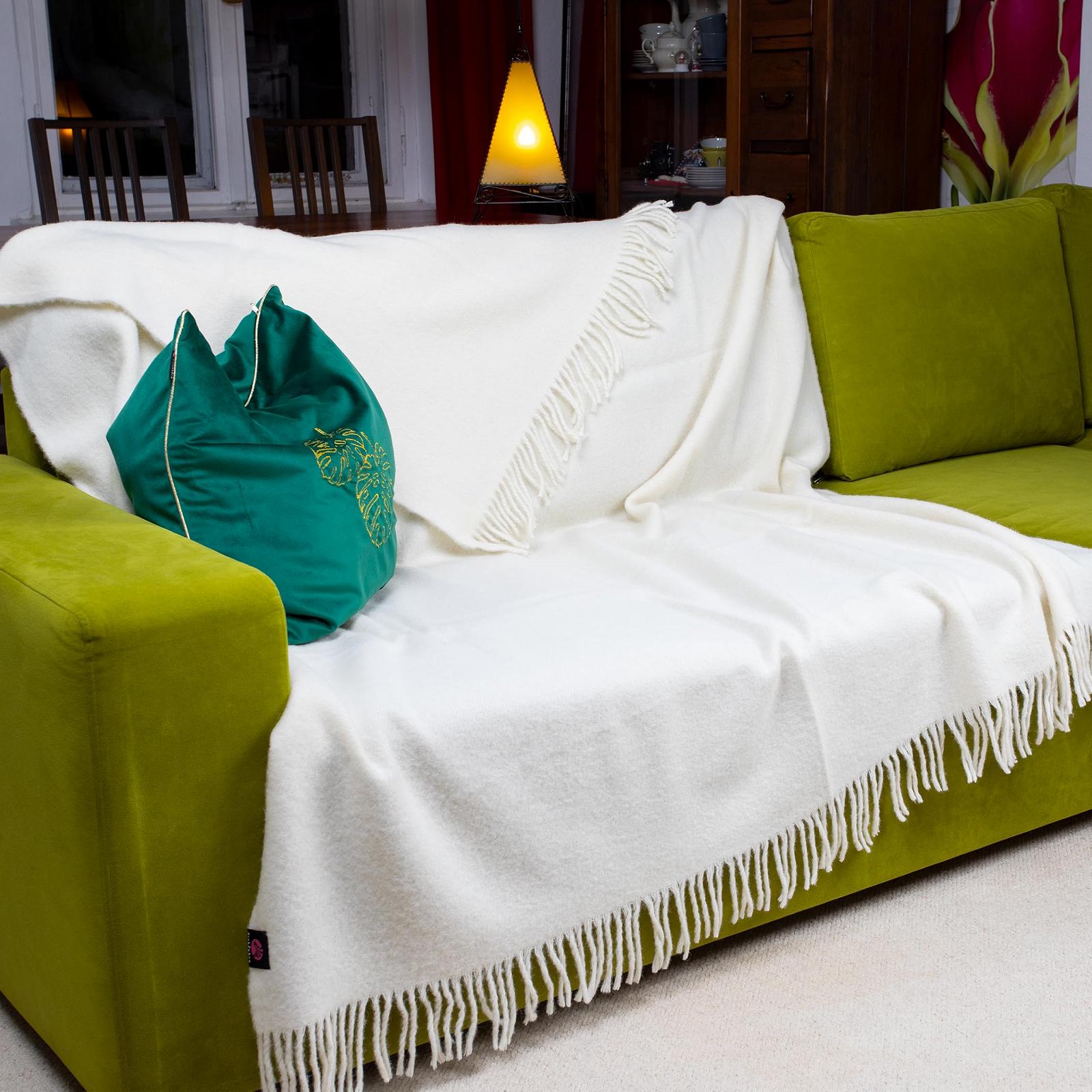 Плед з мериносової вовни PinkZebra Дуже теплий 100% Чиста новозеландська вовна, Білий, фото №1 Плед з мериносової вовни PinkZebra Дуже теплий 100% Чиста новозеландська вовна, Білий, фото №1