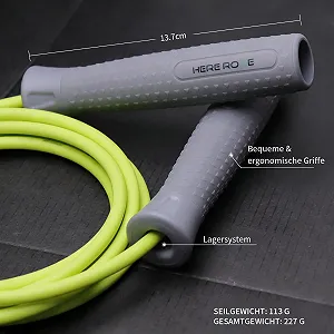 Скакалка Hererope обважнена 6 мм сталевий кабель з підшипниками synthetic.ua - Фото 1