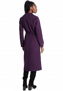 Пальто Michael Kors Довге Двостороннє з Фіолетовим Поясом synthetic.ua - Фото 1