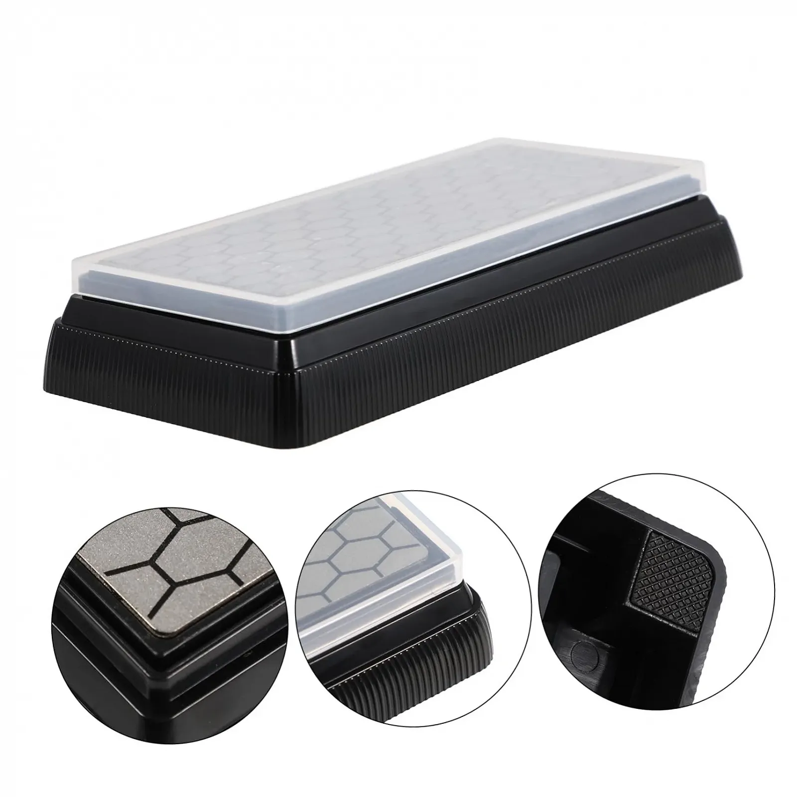 Двосторонній алмазний точильний камінь з нековзкою основою для ножів та кераміки, фото №7