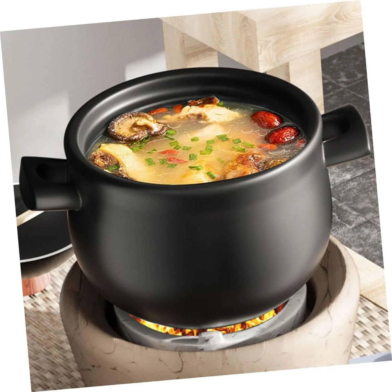 Каструля для запікання термостійка для супів та рагу для газових та індукційних плит міцна, фото №7