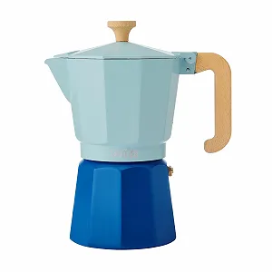Кавник еспресо La Cafetière 290 мл на 6 чашок - Sky Blue Two Tone, алюміній - Фото 1