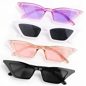 Солнцезащитные очки Cateye MplehDa, 4 шт, винтажные, кошачий глаз - Фото 1