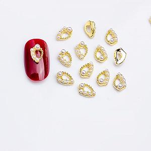 Прикраси для нігтів qbodp золотисті, модні - Фото 1