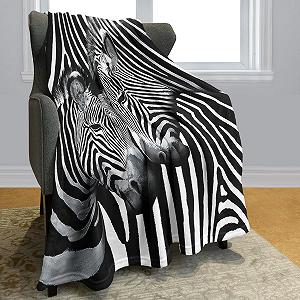 Одеяло YISUMEI Мягкое фланелевое одеяло из мягкого флиса для кровати Зебра, 150 x 200 см synthetic.ua - Фото 1