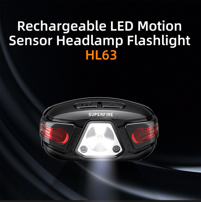 Фонарь налобный аккумуляторный HL63 SuperFire 450 Lumen IP44, фото №9