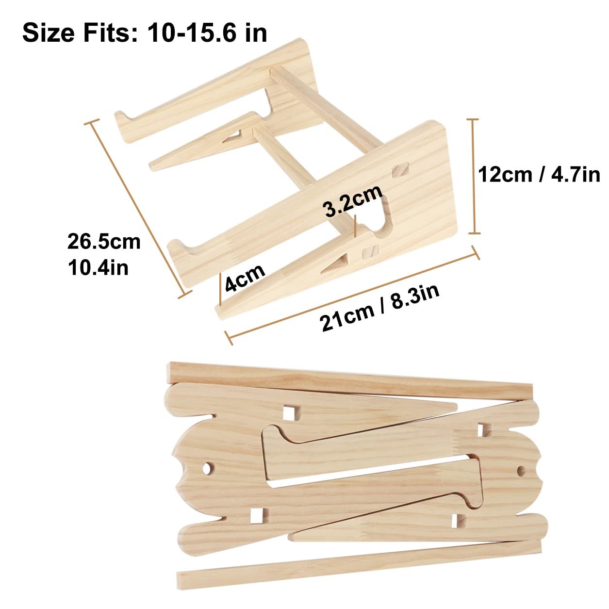 Подставка для ноутбука Деревянная Подставка для планшета Деревянный Ноутбук Подставка для ноутбука Вентилируемая Удобная высота Легко носить с собой (A), фото №5 Подставка для ноутбука Деревянная Подставка для планшета Деревянный Ноутбук Подставка для ноутбука Вентилируемая Удобная высота Легко носить с собой (A), фото №5
